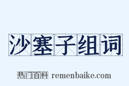 沙塞子组词是什么意思的图片